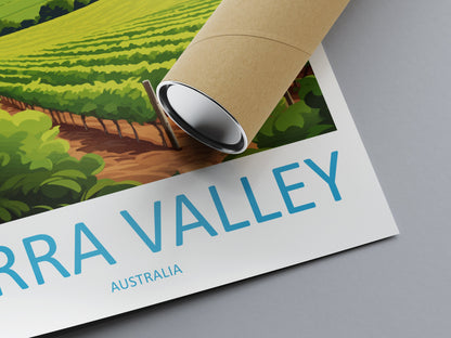 Yarra Valley Travel Print Wall Art Yarra Valley Wall Hanging Home Décor Yarra Valley Gift Art Lovers Wall Art Australia Poster