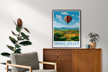 Yarra Valley Travel Print Wall Art Yarra Valley Wall Hanging Home Décor Yarra Valley Gift Art Lovers Wall Art Australia Poster