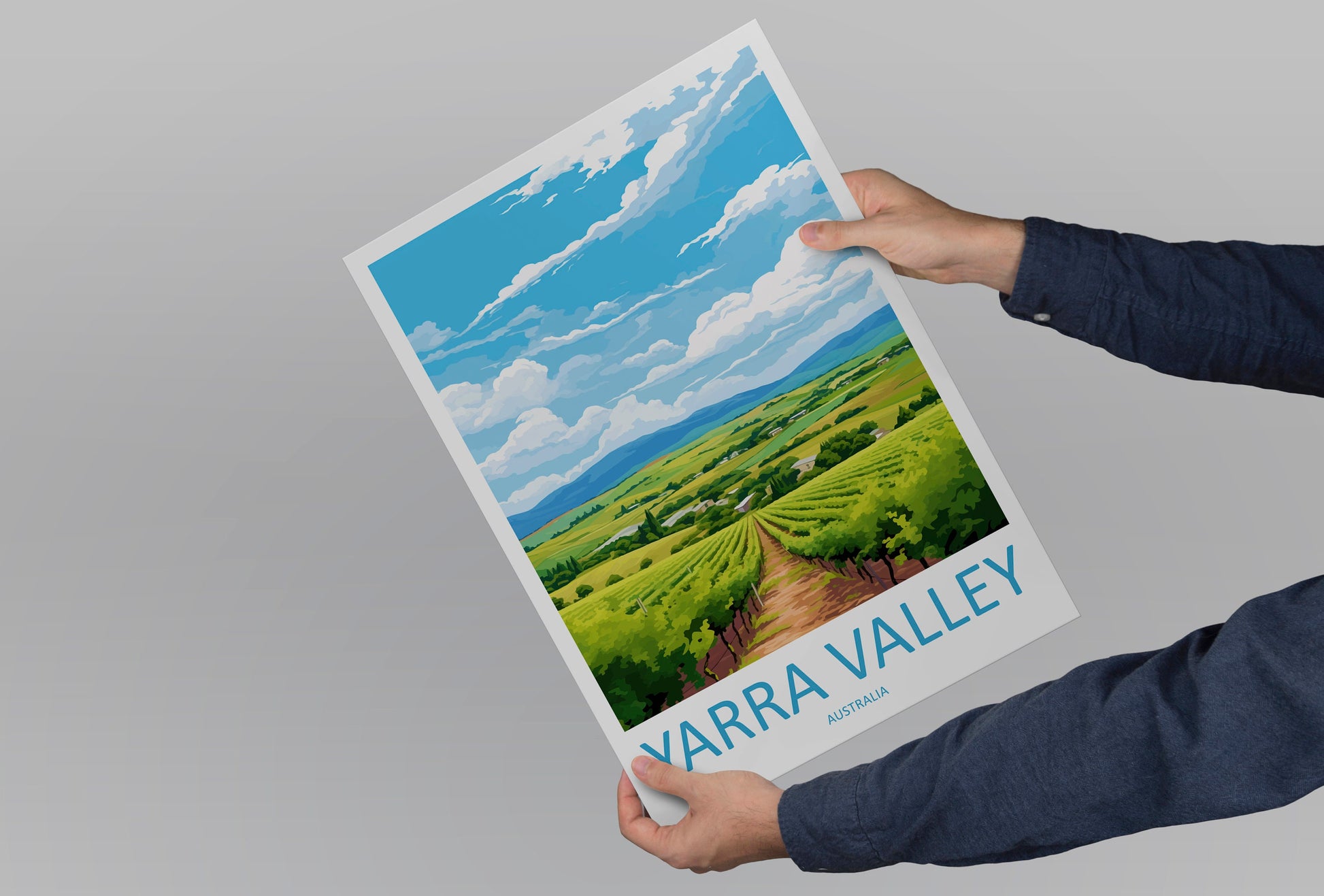 Yarra Valley Travel Print Wall Art Yarra Valley Wall Hanging Home Décor Yarra Valley Gift Art Lovers Wall Art Australia Poster