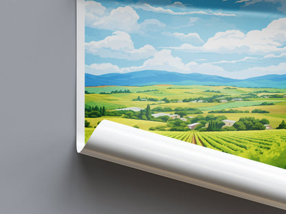 Yarra Valley Travel Print Wall Art Yarra Valley Wall Hanging Home Décor Yarra Valley Gift Art Lovers Wall Art Australia Poster