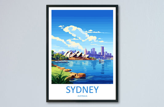 Sydney Opera House Travel Print Wall Art Sydney Opera House Wall Hanging Home Décor Sydney Gift Art Lovers Wall Art Australia Poster Decor