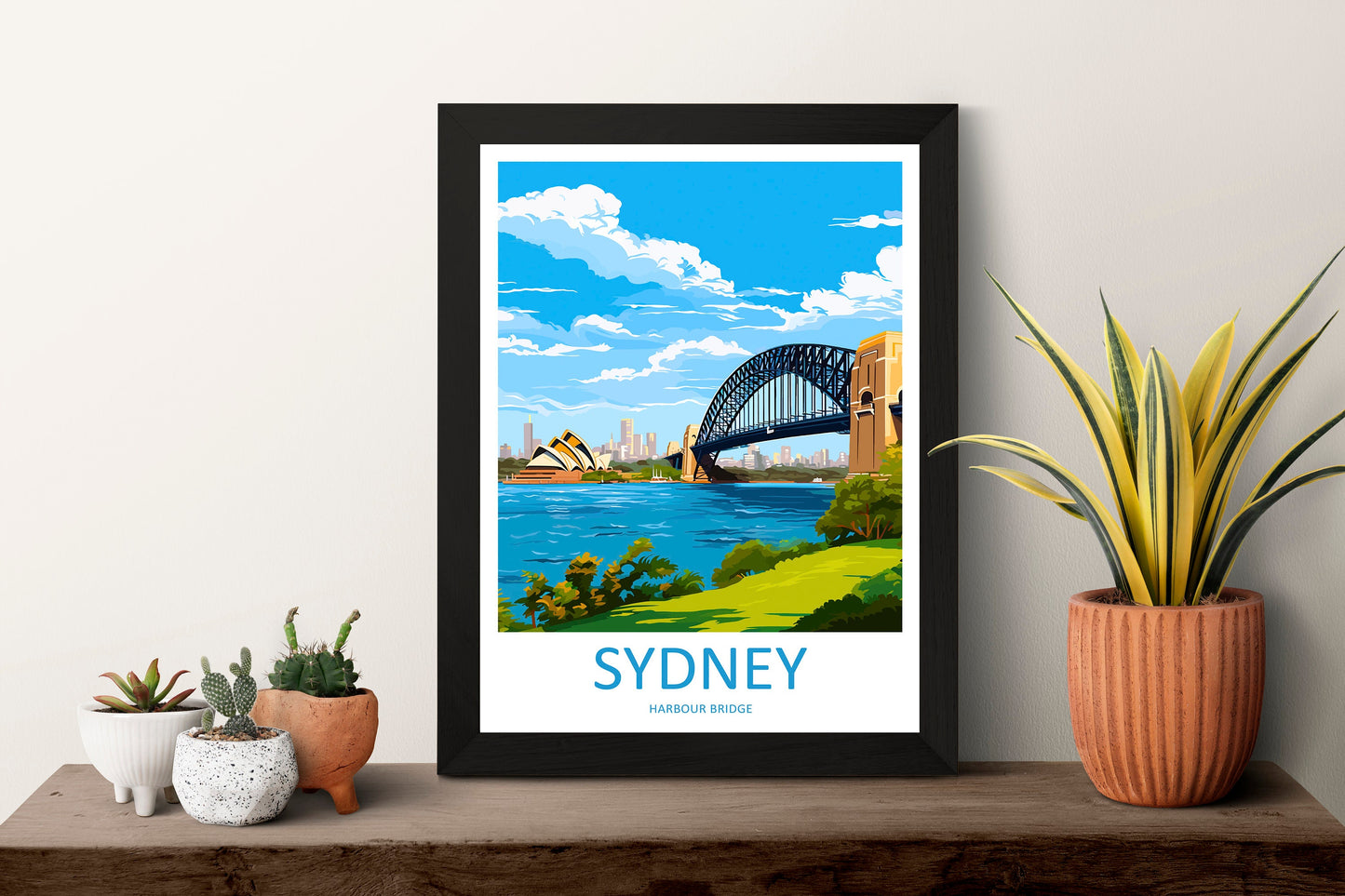 Sydney Harbour Bridge Travel Print Wall Art Sydney Harbour Bridge Wall Hanging Home Décor Sydney Gift Art Lovers Wall Art Australia Poster