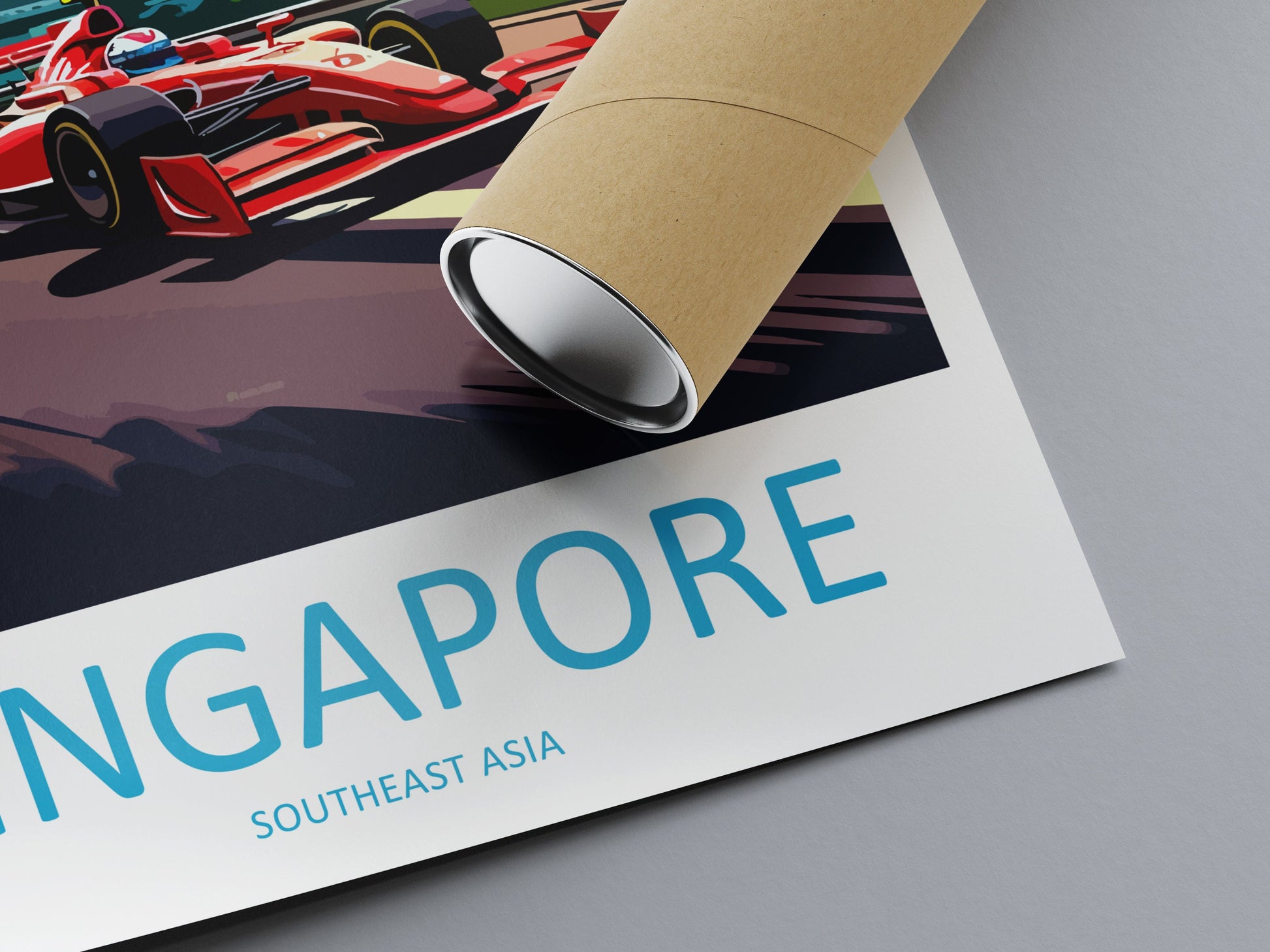 Singapore Travel Print Wall Decor Singapore Circuit Poster Motorsport Travel Print Art Print Racing Illustration Singapore Race car Art
