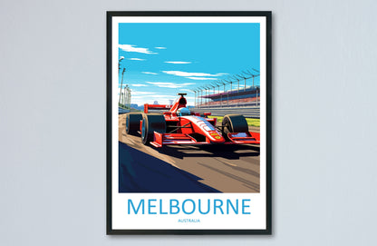 Melbourne Travel Print Wall Decor Melbourne Circuit Poster Motorsport Travel Print Art Print Racing Illustration Australia Race Travel Art