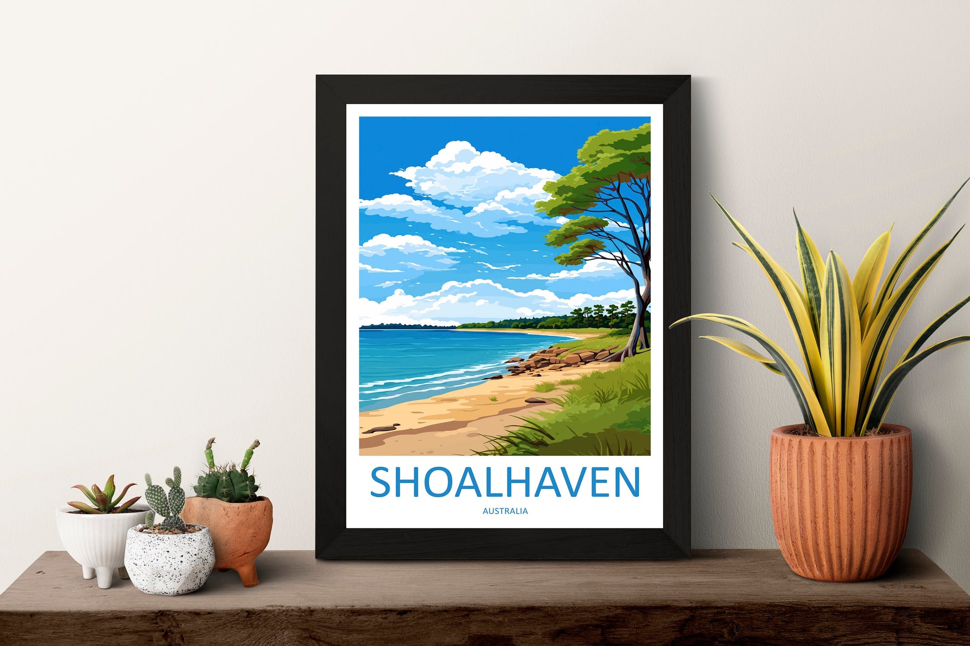Shoalhaven Travel Print Wall Art Shoalhaven Wall Hanging Home Décor Shoalhaven Gift Art Lovers Wall Art Australia Poster Decor