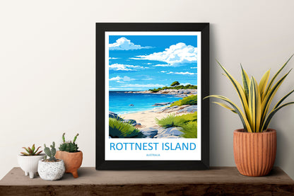Rottnest Island Travel Print Wall Art Rottnest Island Wall Hanging Home Décor Rottnest Island Gift Art Lovers Wall Art Australia Poster Deco