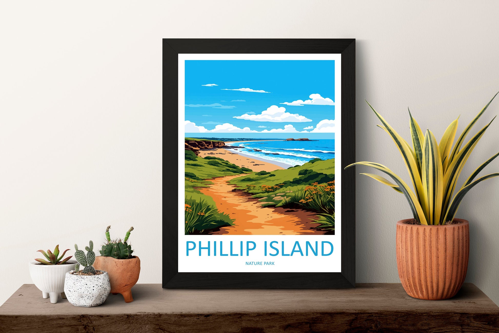 Phillip Island Travel Print Wall Art Phillip Island Wall Hanging Home Décor Phillip Island Gift Art Lovers Wall Art Australia Poster Deco