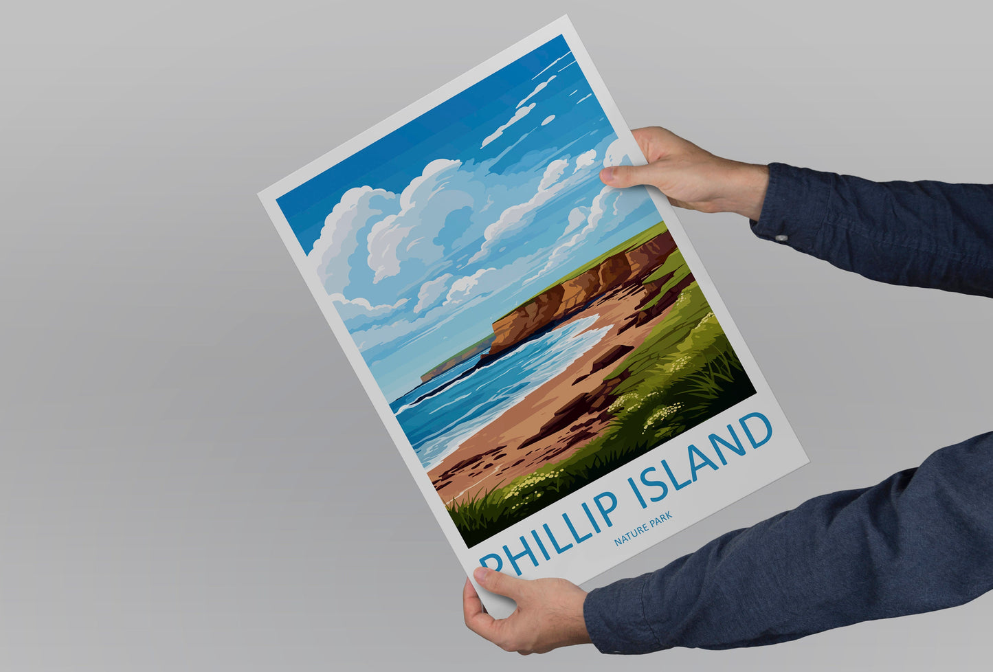 Phillip Island Travel Print Wall Art Phillip Island Wall Hanging Home Décor Phillip Island Gift Art Lovers Wall Art Australia Poster Deco