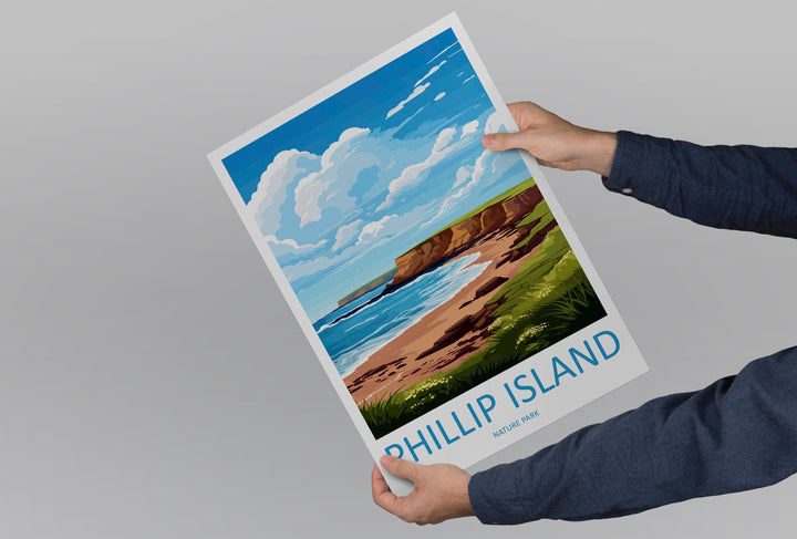 Phillip Island Travel Print Wall Art Phillip Island Wall Hanging Home Décor Phillip Island Gift Art Lovers Wall Art Australia Poster Deco