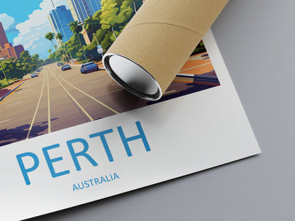 Perth Travel Print Wall Art Perth Wall Hanging Home Décor Perth Gift Art Lovers Wall Art Australia Poster Deco