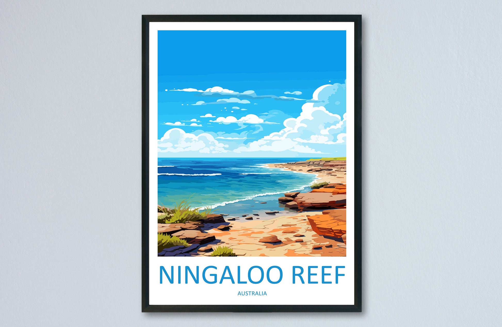 Ningaloo Reef Travel Print Wall Art Ningaloo Reef Wall Hanging Home Décor Ningaloo Reef Gift Art Lovers Wall Art Australia Poster Deco