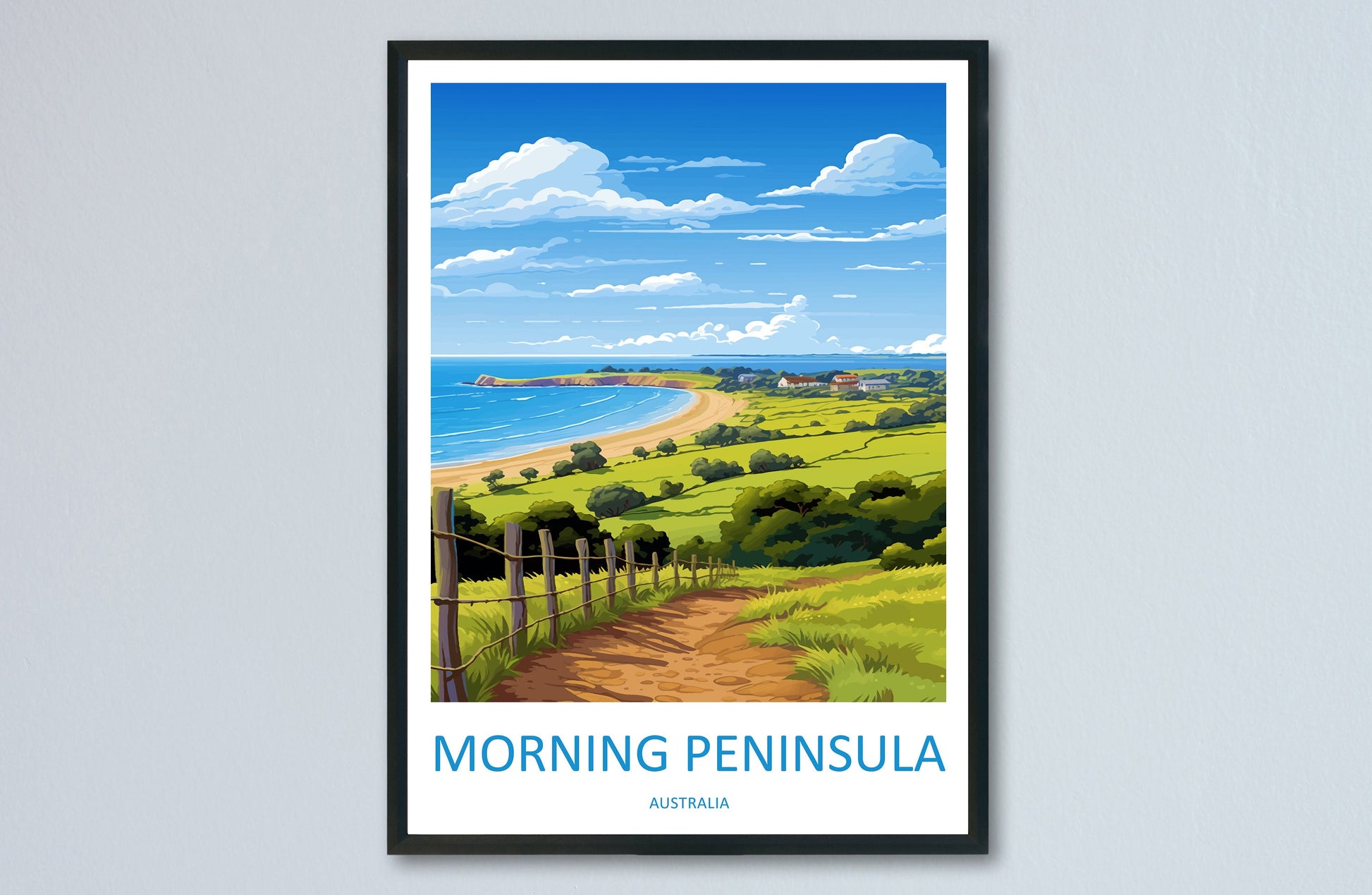 Morning Peninsula Travel Print Wall Art Morning Peninsula Wall Hanging Home Décor Morning Peninsula Gift Art Lovers Wall Art Australia Print