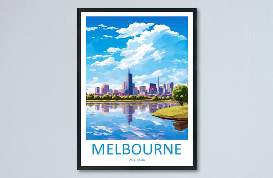 Melbourne Travel Print Wall Art Melbourne Wall Hanging Home Décor Melbourne Gift Art Lovers Wall Art Australia Poster Deco