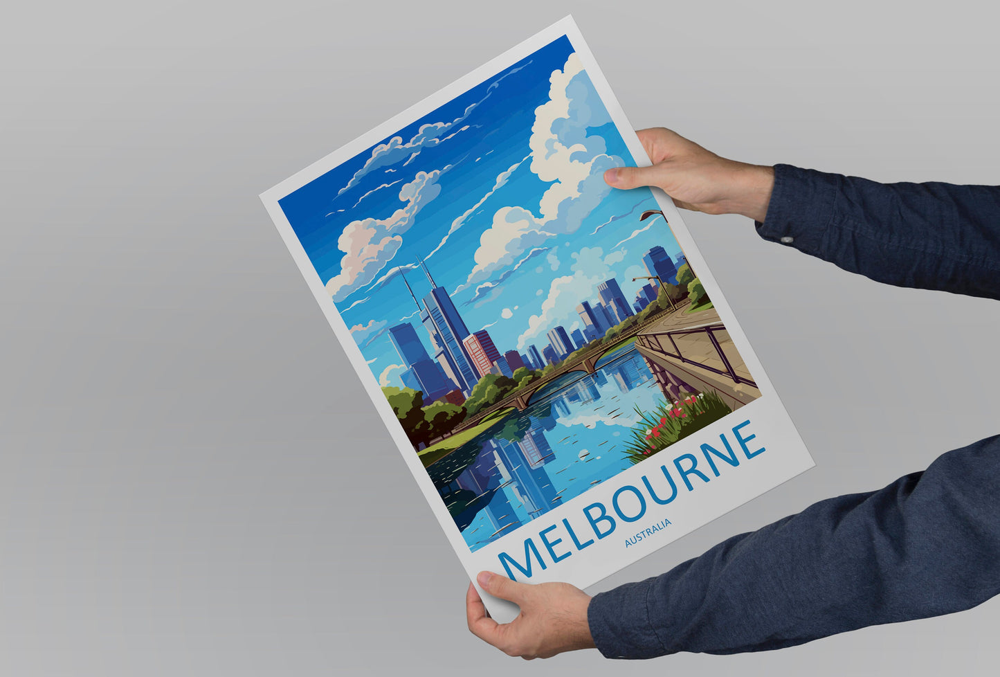 Melbourne Travel Print Wall Art Melbourne Wall Hanging Home Décor Melbourne Gift Art Lovers Wall Art Australia Poster Deco