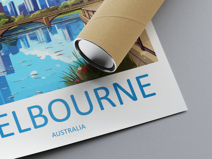 Melbourne Travel Print Wall Art Melbourne Wall Hanging Home Décor Melbourne Gift Art Lovers Wall Art Australia Poster Deco