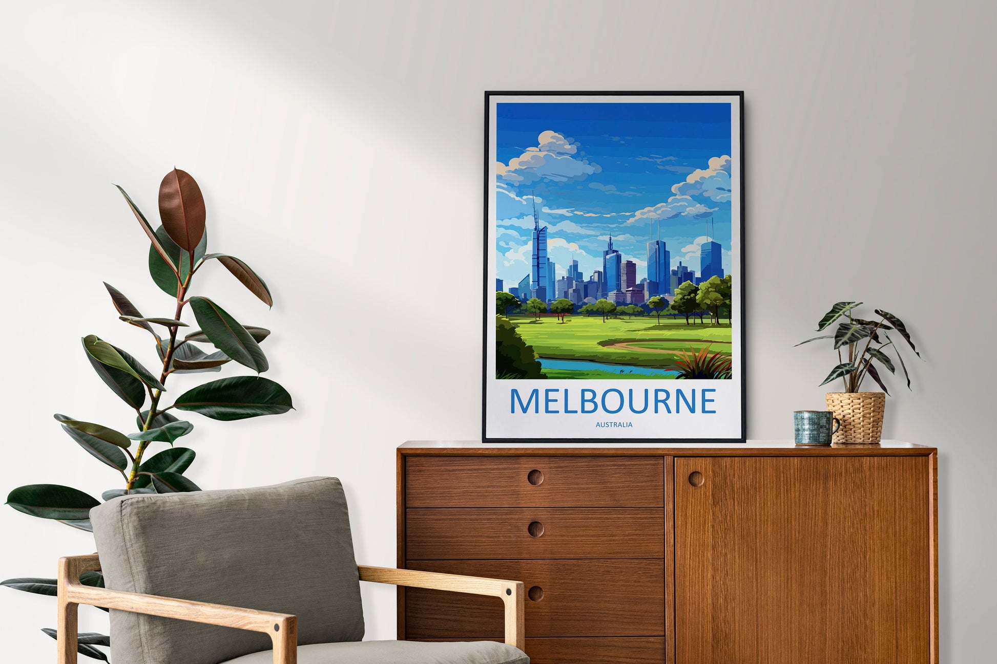 Melbourne Travel Print Wall Art Melbourne Wall Hanging Home Décor Melbourne Gift Art Lovers Wall Art Australia Poster Deco
