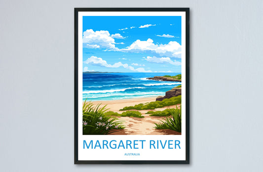 Margaret River Travel Print Wall Art Margaret River Wall Hanging Home Décor Margaret River Gift Art Lovers Wall Art Australia Poster Deco