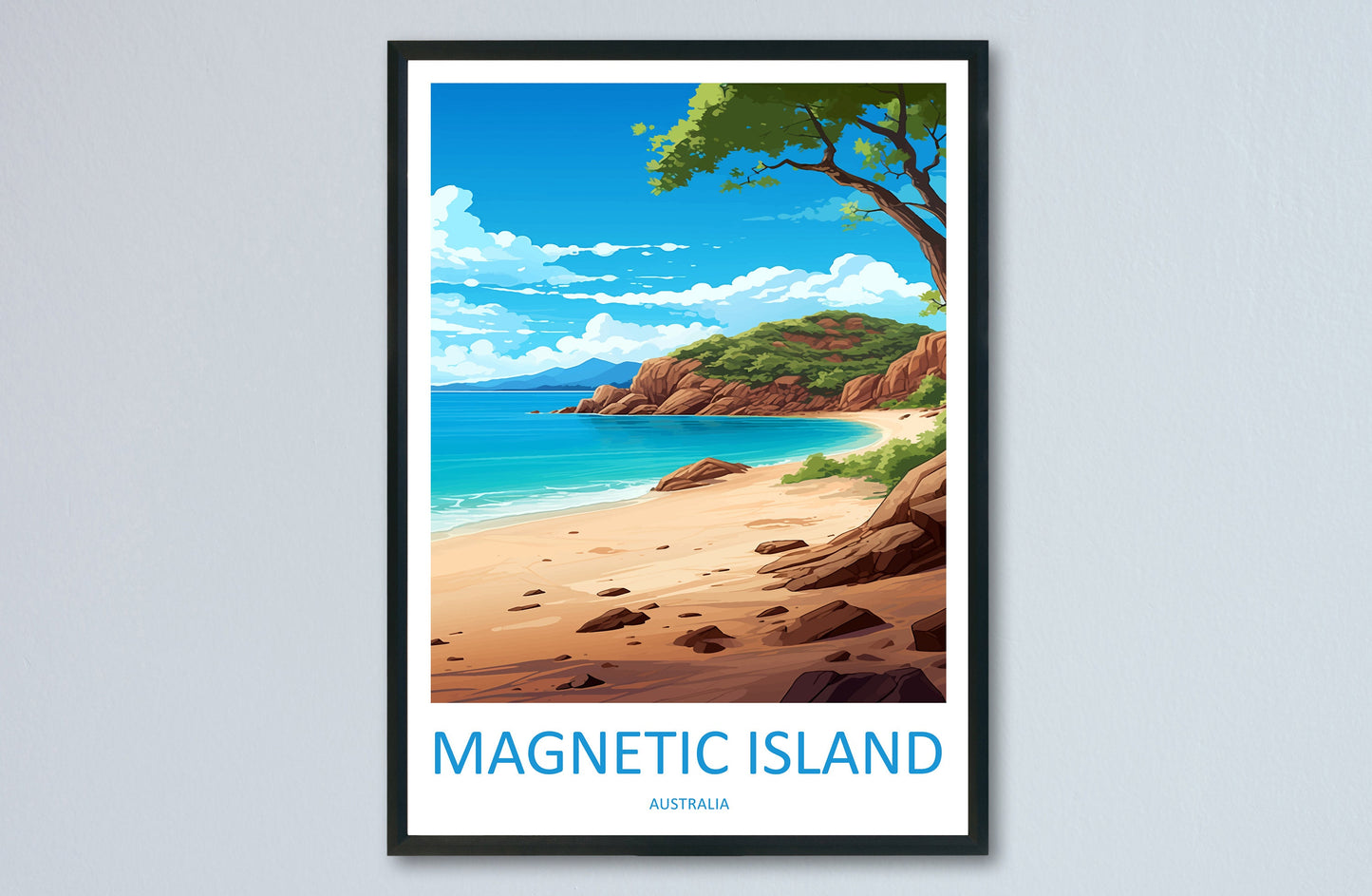 Magnetic Island Travel Print Wall Art Magnetic Island Wall Hanging Home Décor Magnetic Island Gift Art Lovers Wall Art Australia Poster Deco