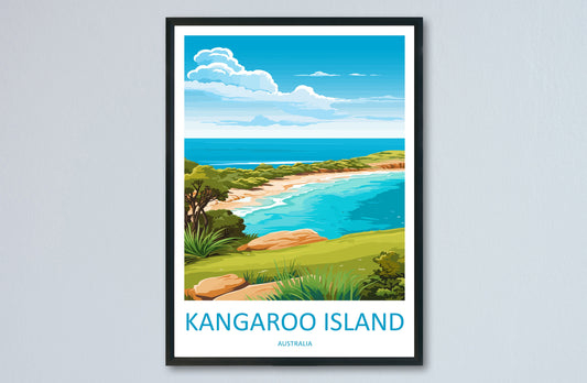 Kangaroo Island Travel Print Wall Art Kangaroo Island Wall Hanging Home Décor Kangaroo Island Gift Art Lovers Wall Art Australia Poster Deco