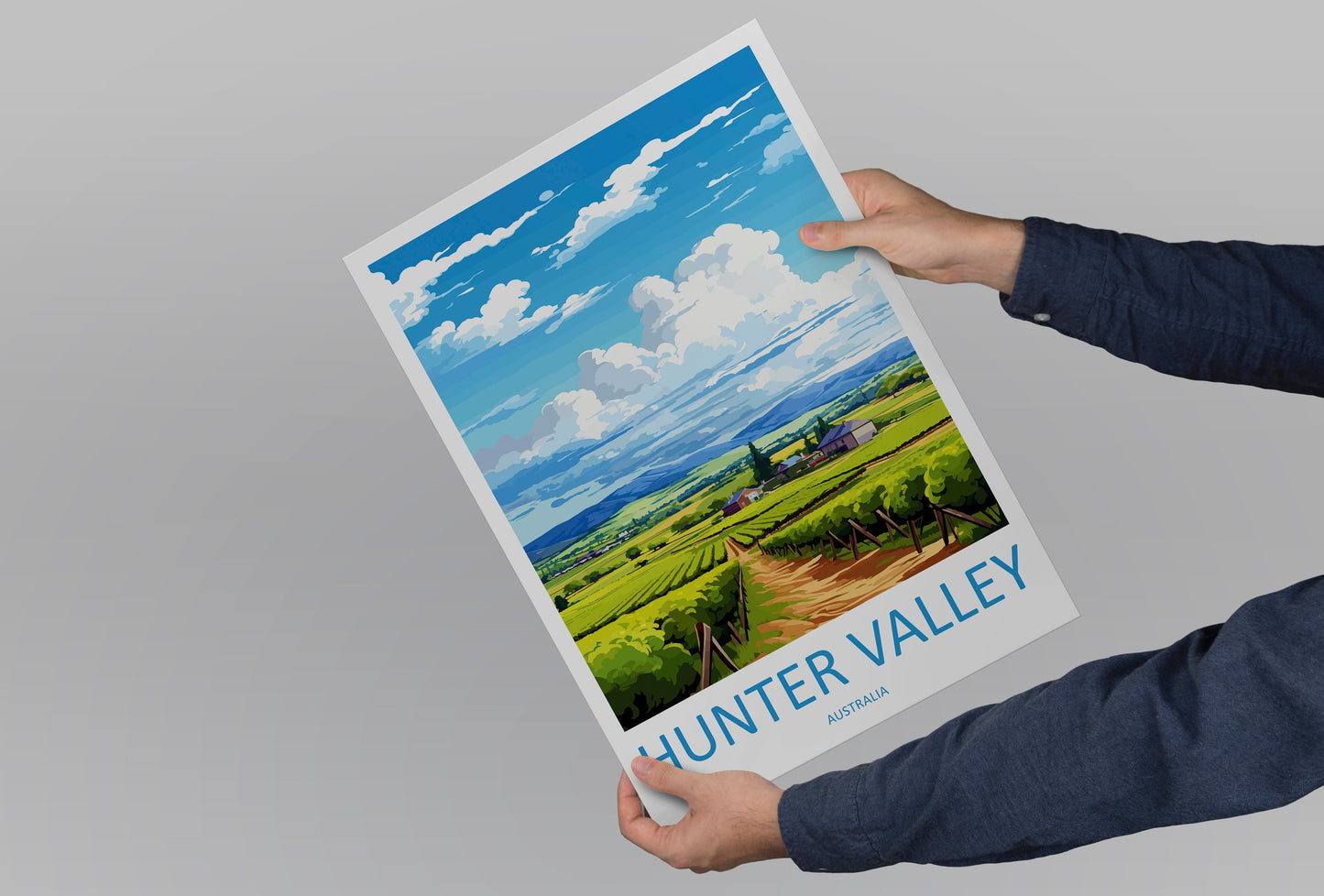 Hunter Valley Travel Print Wall Art Hunter Valley Wall Hanging Home Décor Hunter Valley Gift Art Lovers Wall Art Australia Poster Deco