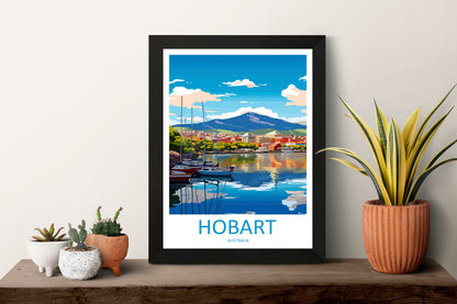 Hobart Travel Print Wall Art Hobart Wall Hanging Home Décor Hobart Gift Art Lovers Wall Art Australia Poster Decor Hobart AU Poster