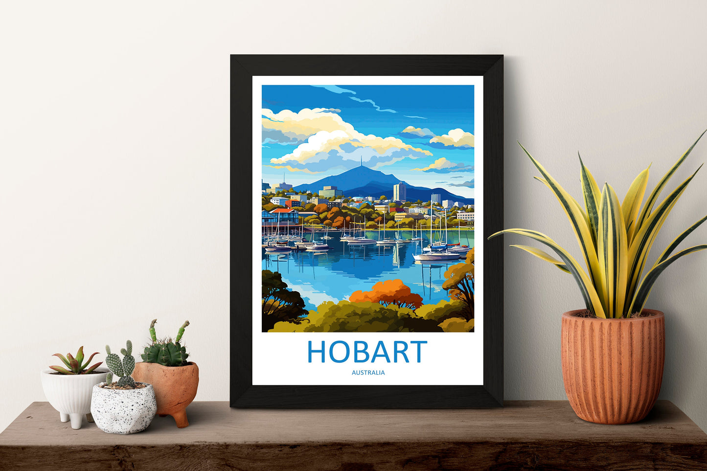 Hobart Travel Print Wall Art Hobart Wall Hanging Home Décor Hobart Gift Art Lovers Wall Art Australia Poster Decor Hobart AU Poster