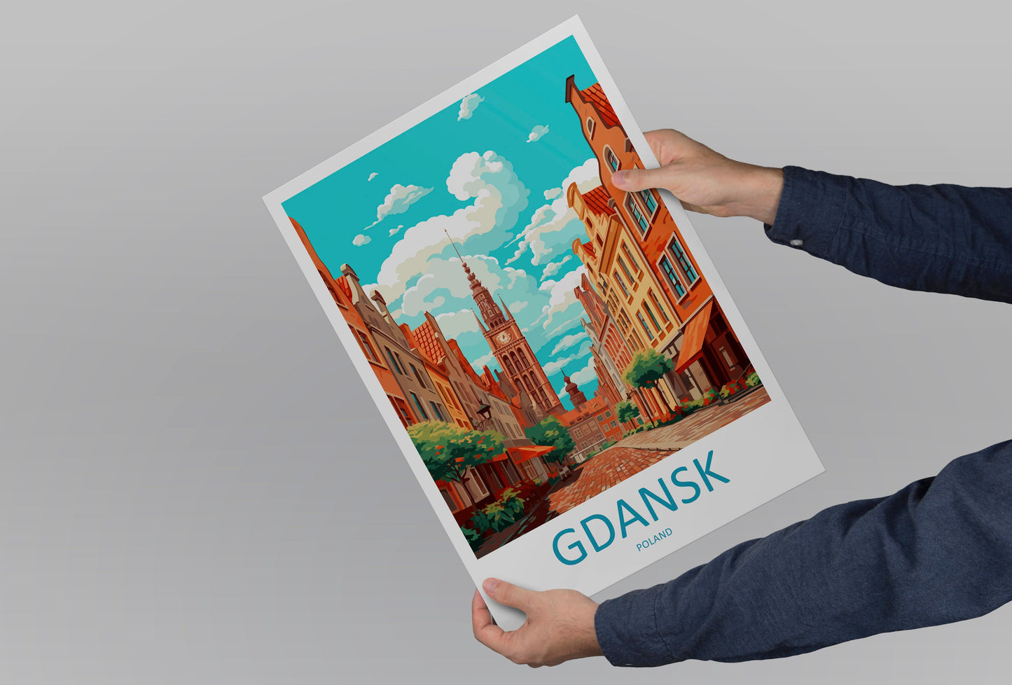 Gdansk Travel Print Gdansk Polish Home Décor Gdansk Art Print Polish Baltic coast Room Print For Polish Gift Art Poster Wall Art For Poland