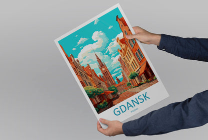 Gdansk Travel Print Gdansk Polish Home Décor Gdansk Art Print Polish Baltic coast Room Print For Polish Gift Art Poster Wall Art For Poland