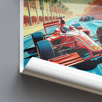Abu Dhabi Travel Print Wall Decor Abu Dhabi Circuit Poster Motorsport Travel Print Art Print Racing Illustration UAE Race car Travel Art