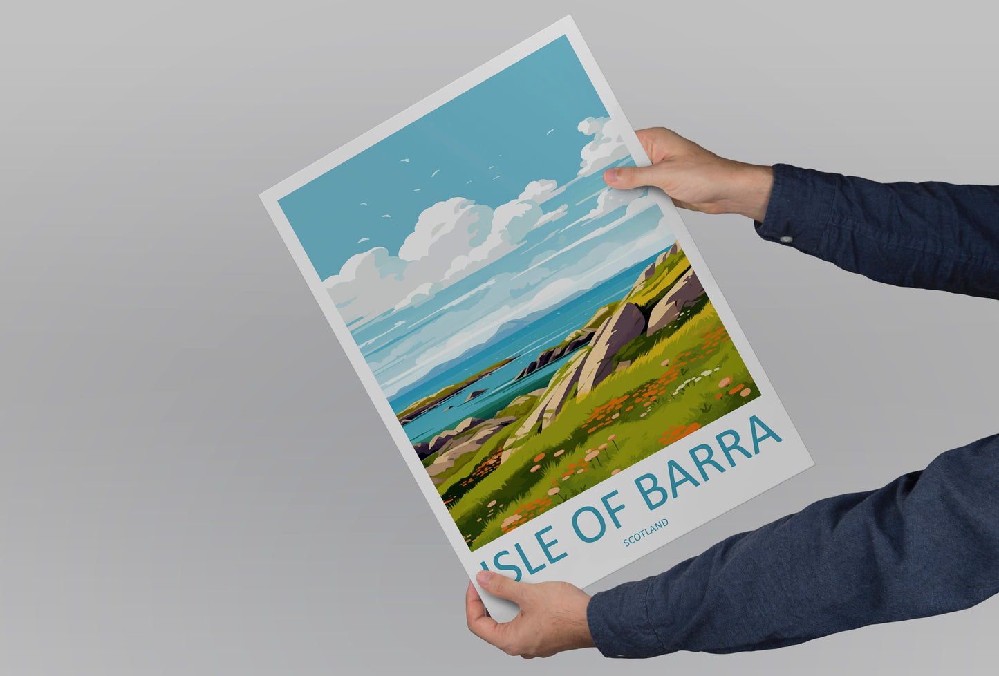 Isle Of Barra Travel Print Wall Art Isle Of Barra Wall Hanging Home Décor Isle Of Barra Gift Art Lovers Scotland Art Lover Gift Isle Poster