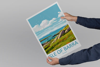 Isle Of Barra Travel Print Wall Art Isle Of Barra Wall Hanging Home Décor Isle Of Barra Gift Art Lovers Scotland Art Lover Gift Isle Poster