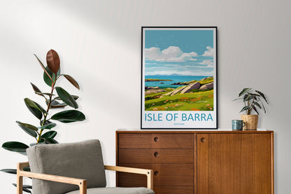 Isle Of Barra Travel Print Wall Art Isle Of Barra Wall Hanging Home Décor Isle Of Barra Gift Art Lovers Scotland Art Lover Gift Isle Poster