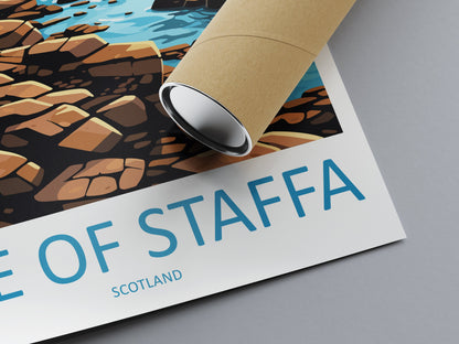 Isle Of Staffa Travel Print Wall Art Isle Of Staffa Wall Hanging Home Décor Isle Of Staffa Gift Art Lovers Scotland Art Lover Gift Isle