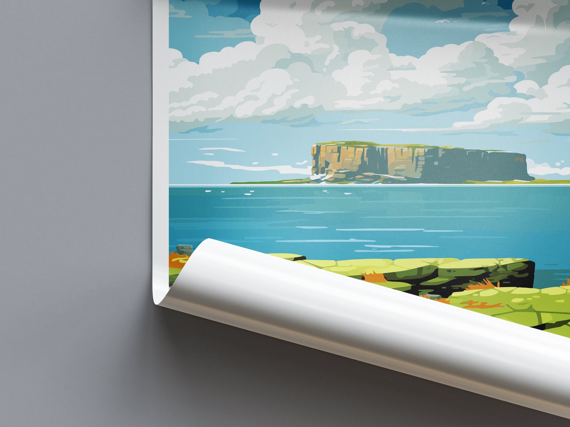 Isle Of Staffa Travel Print Wall Art Isle Of Staffa Wall Hanging Home Décor Isle Of Staffa Gift Art Lovers Scotland Art Lover Gift Isle