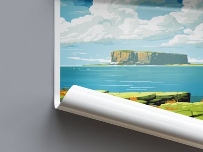 Isle Of Staffa Travel Print Wall Art Isle Of Staffa Wall Hanging Home Décor Isle Of Staffa Gift Art Lovers Scotland Art Lover Gift Isle