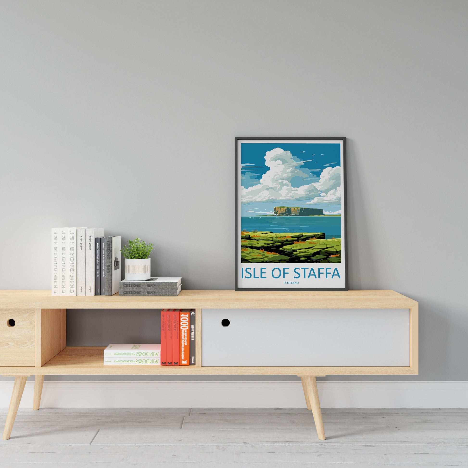 Isle Of Staffa Travel Print Wall Art Isle Of Staffa Wall Hanging Home Décor Isle Of Staffa Gift Art Lovers Scotland Art Lover Gift Isle