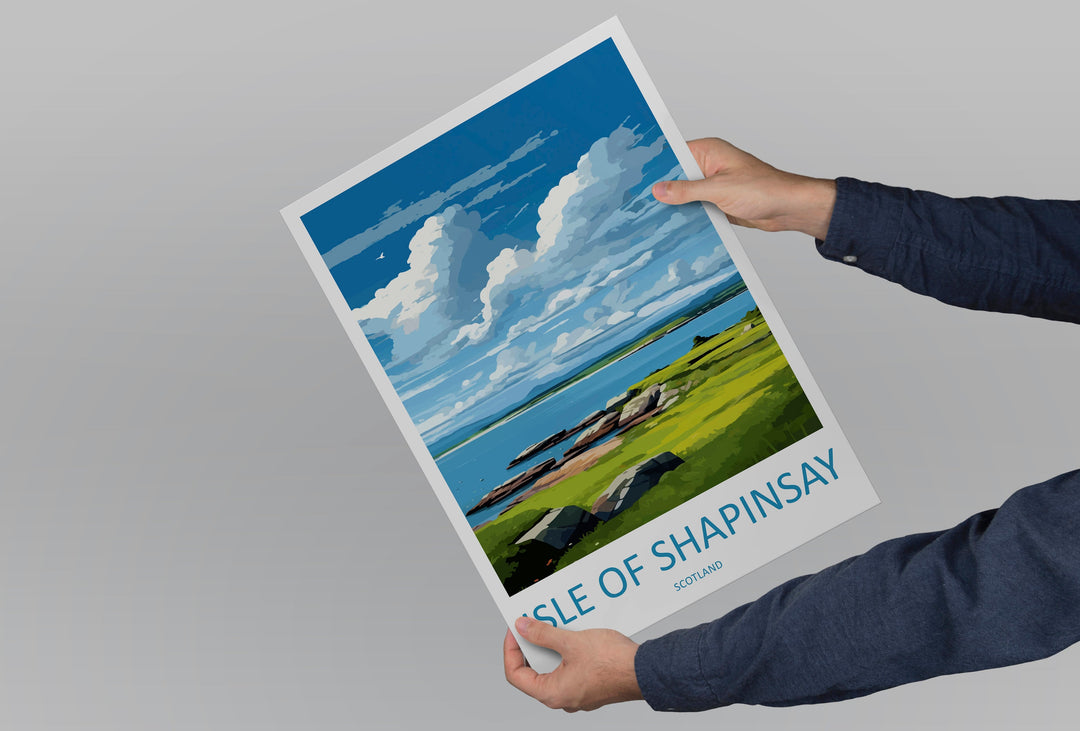Isle Of Shapinsay Travel Print Wall Art Isle Of Shapinsay Wall Hanging Home Décor Isle Of Shapinsay Gift Art Lovers Scotland Art Lover