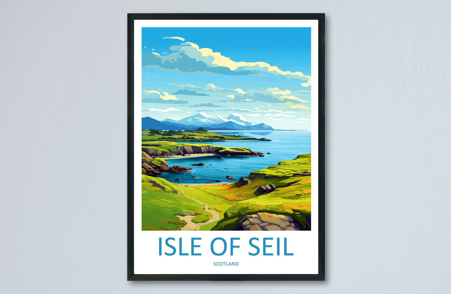 Isle Of Seil Travel Print Wall Art Isle Of Seil Wall Hanging Home Décor Isle Of Seil Gift Art Lovers Scotland Art Lover Travel Isle Gift