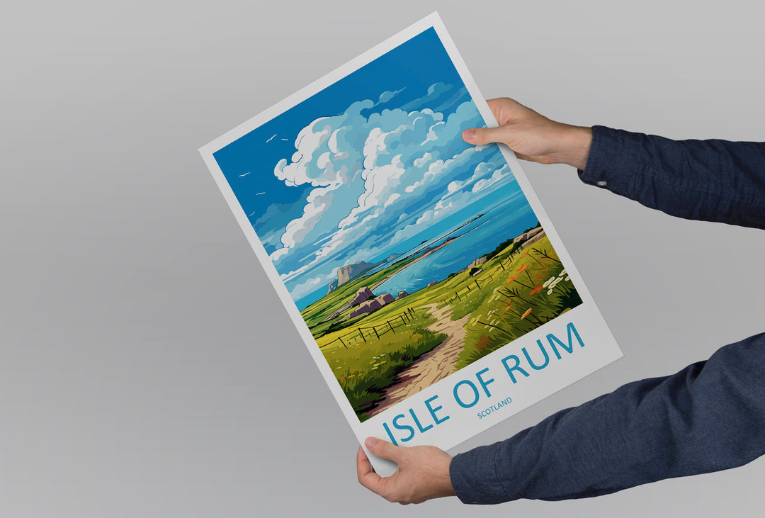 Isle Of Rum Travel Print Wall Art Isle Of Rum Wall Hanging Home Décor Isle Of Rum Gift Art Lovers Scotland Art Lover Travel Gift
