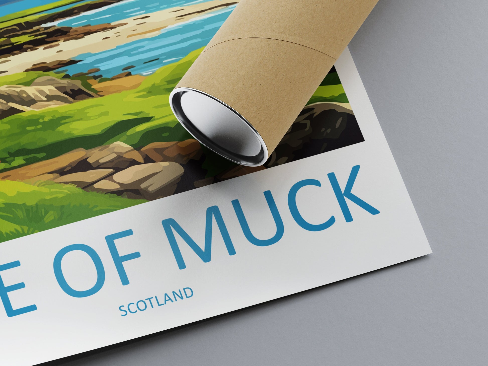 Isle Of Muck Travel Print Wall Art Isle Of Muck Wall Hanging Home Décor Isle Of Muck Gift Art Lovers Scotland Art Lover Travel Gift