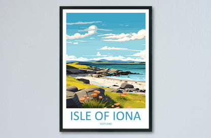 Isle Of Iona Travel Print Wall Art Isle Of Iona Wall Hanging Home Décor Isle Of Iona Gift Art Lovers Scotland Art Lover Travel Gift