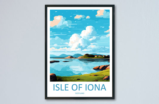 Isle Of Iona Travel Print Wall Art Isle Of Iona Wall Hanging Home Décor Isle Of Iona Gift Art Lovers Scotland Art Lover Travel Gift