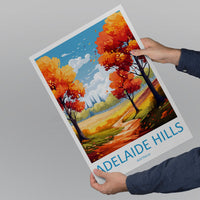 Adelaide Hills Travel Print Wall Art Adelaide Hills Wall Hanging Home Décor Adelaide Hills Gift Art Lovers Australia Art Lover Gift