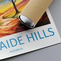 Adelaide Hills Travel Print Wall Art Adelaide Hills Wall Hanging Home Décor Adelaide Hills Gift Art Lovers Australia Art Lover Gift