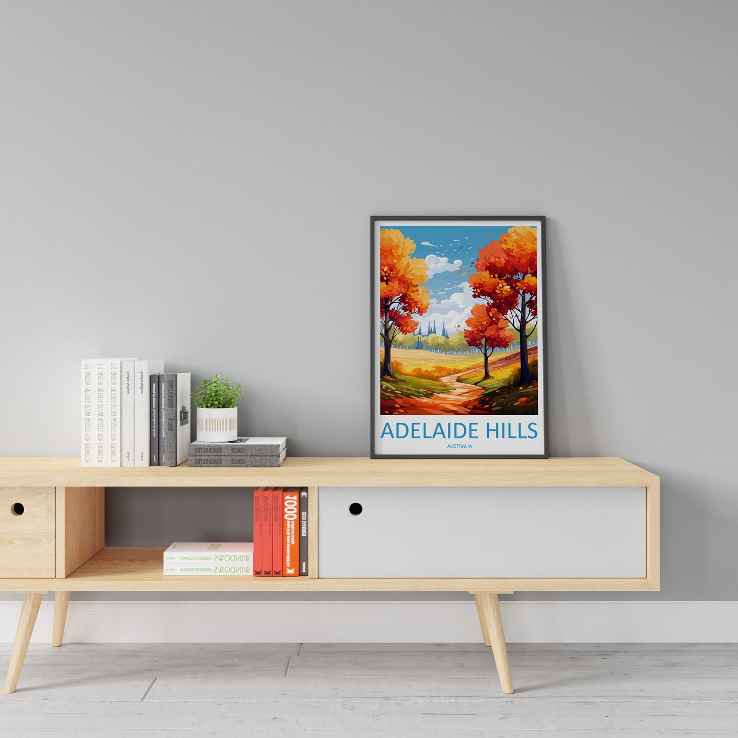 Adelaide Hills Travel Print Wall Art Adelaide Hills Wall Hanging Home Décor Adelaide Hills Gift Art Lovers Australia Art Lover Gift