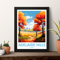 Adelaide Hills Travel Print Wall Art Adelaide Hills Wall Hanging Home Décor Adelaide Hills Gift Art Lovers Australia Art Lover Gift