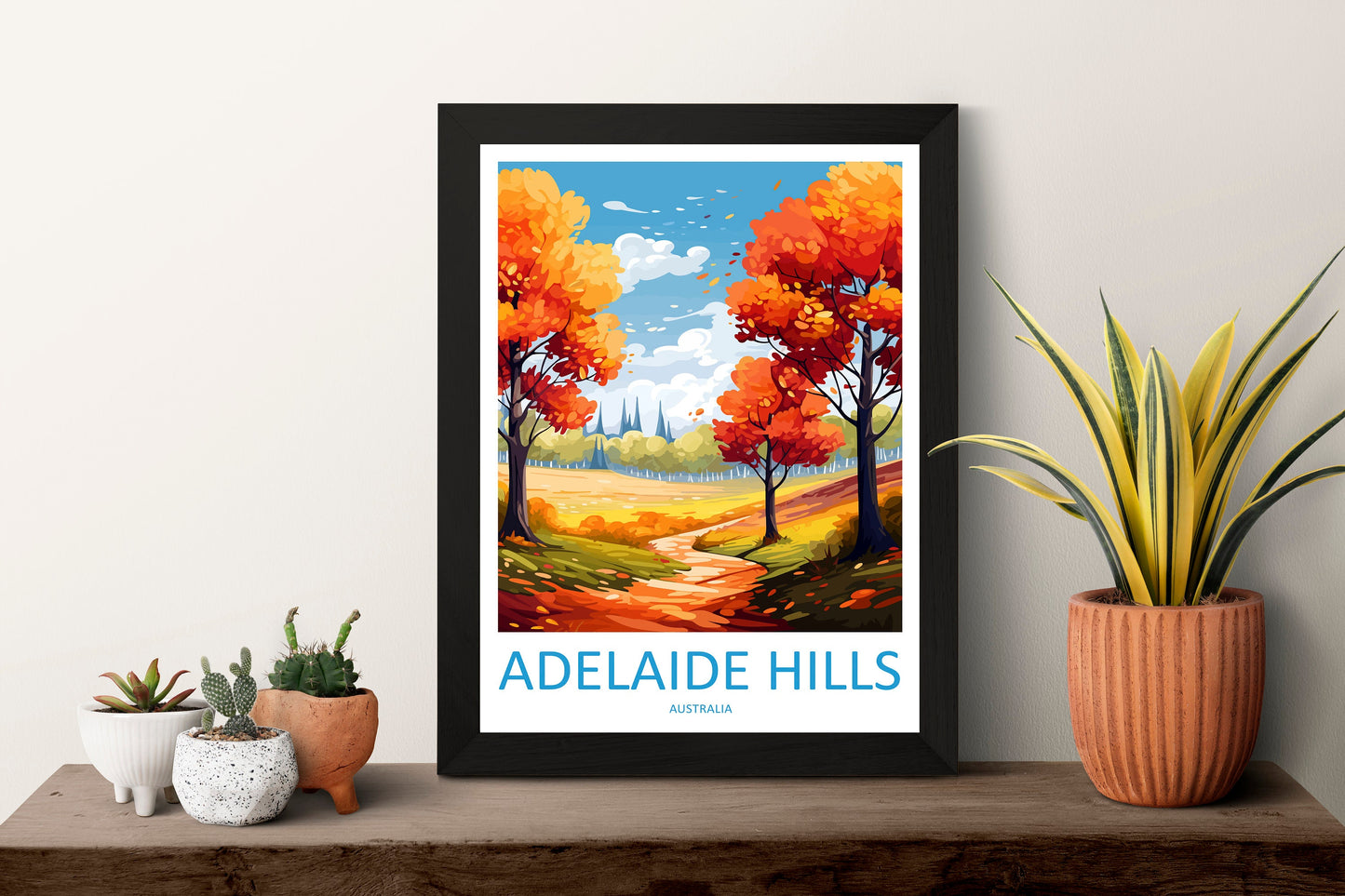 Adelaide Hills Travel Print Wall Art Adelaide Hills Wall Hanging Home Décor Adelaide Hills Gift Art Lovers Australia Art Lover Gift