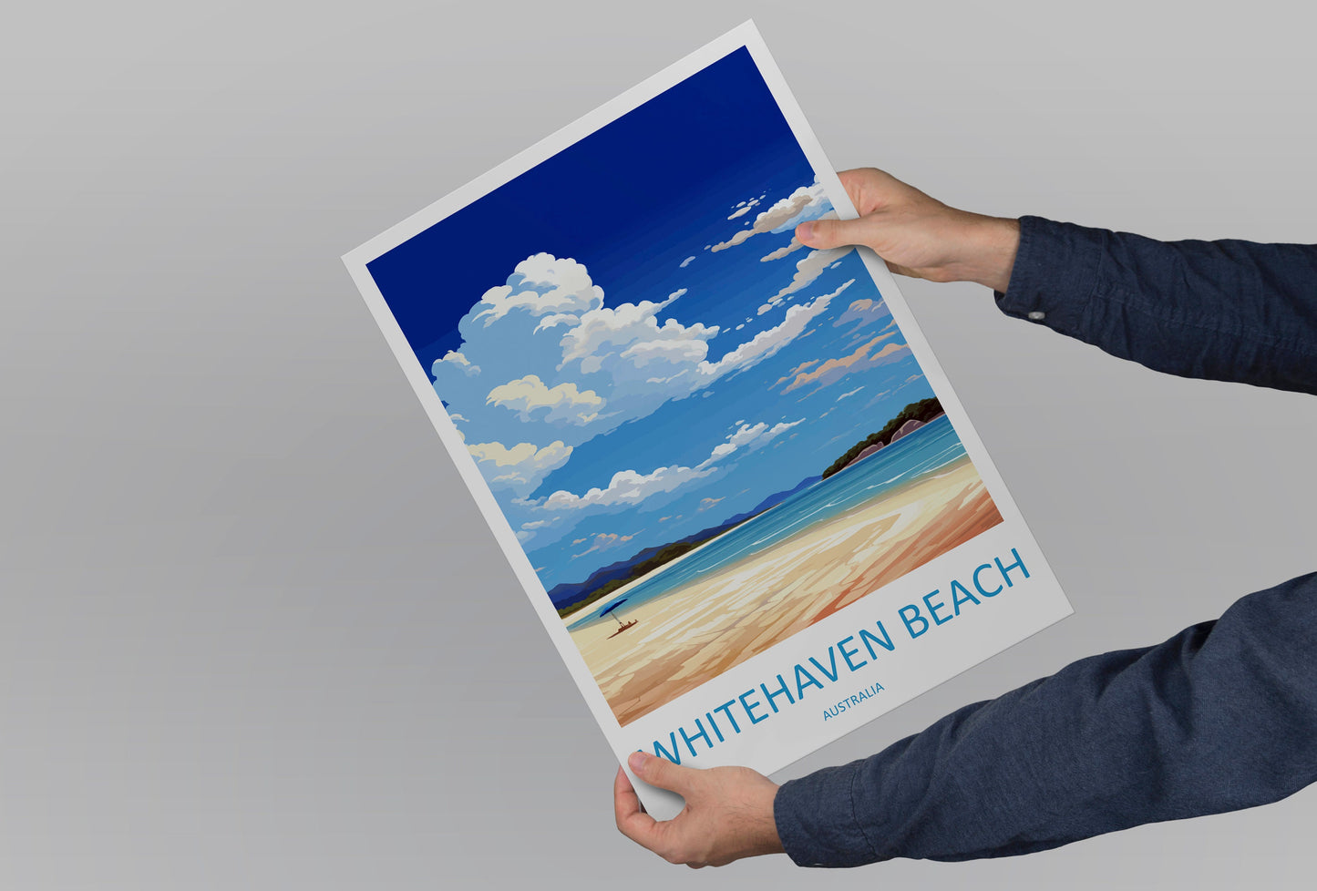 Whitehaven Beach Travel Print Wall Art Whitehaven Beach Wall Hanging Home Décor Whitehaven Beach Gift Art Lovers Australia Art Lover Gift
