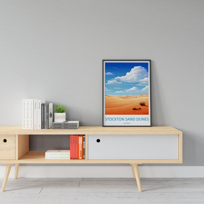 Stockton Sand Dunes Travel Print Wall Art Stockton Sand Dunes Wall Hanging Home Décor Stockton Sand Dunes Gift Art Lovers Australia Art