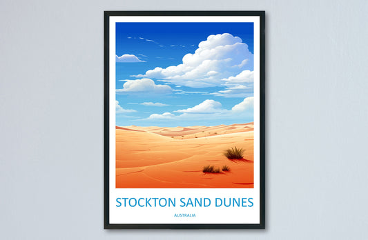 Stockton Sand Dunes Travel Print Wall Art Stockton Sand Dunes Wall Hanging Home Décor Stockton Sand Dunes Gift Art Lovers Australia Art